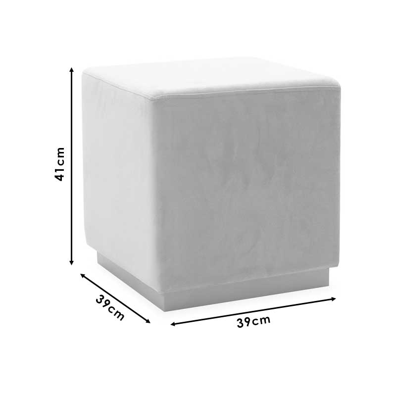 Σκαμπό σαλονιού Pyra  βελούδο χρυσό 39x39x41εκ