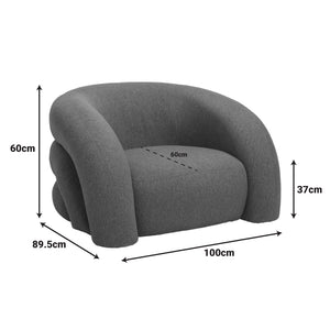 Πολυθρόνα Lexy  ύφασμα σε κεραμιδί απόχρωση 100x89.5x60εκ - Pakobazaar