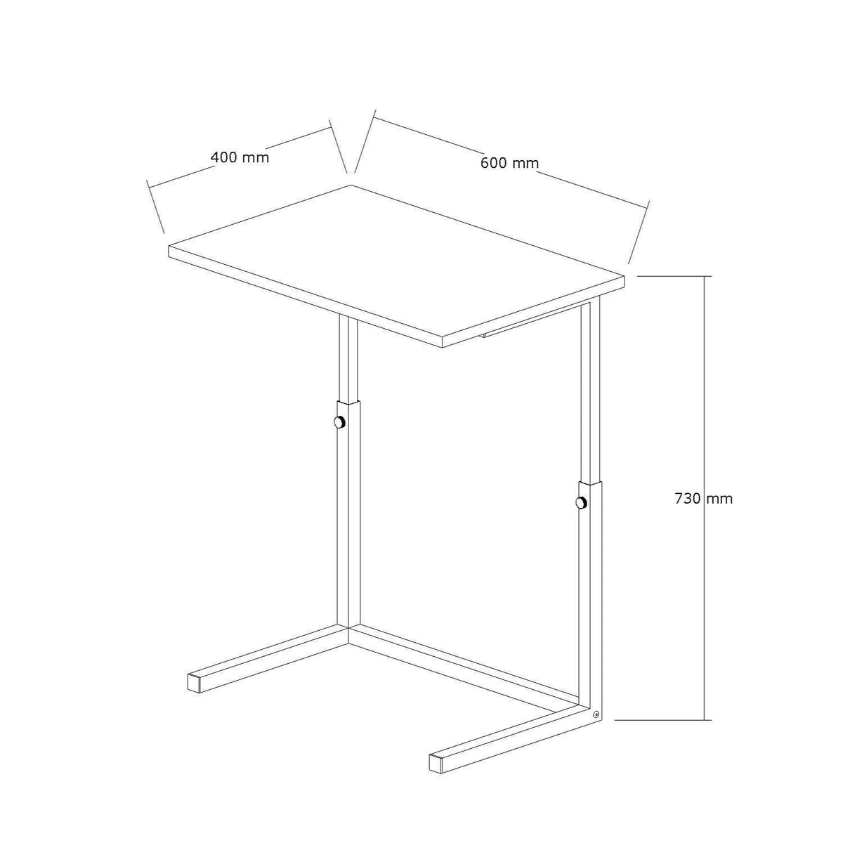 Γραφείο Laptop Mikines Ατλαντικό Πεύκο 60x40x47 εκ. Μελαμίνης