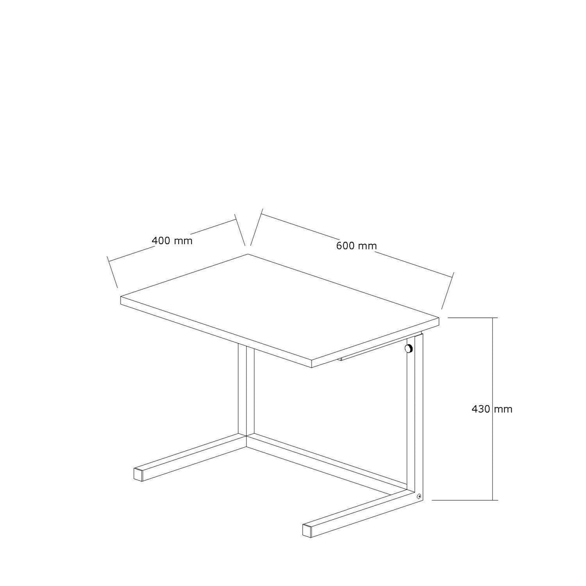 Γραφείο Laptop Mikines Ατλαντικό Πεύκο 60x40x47 εκ. Μελαμίνης