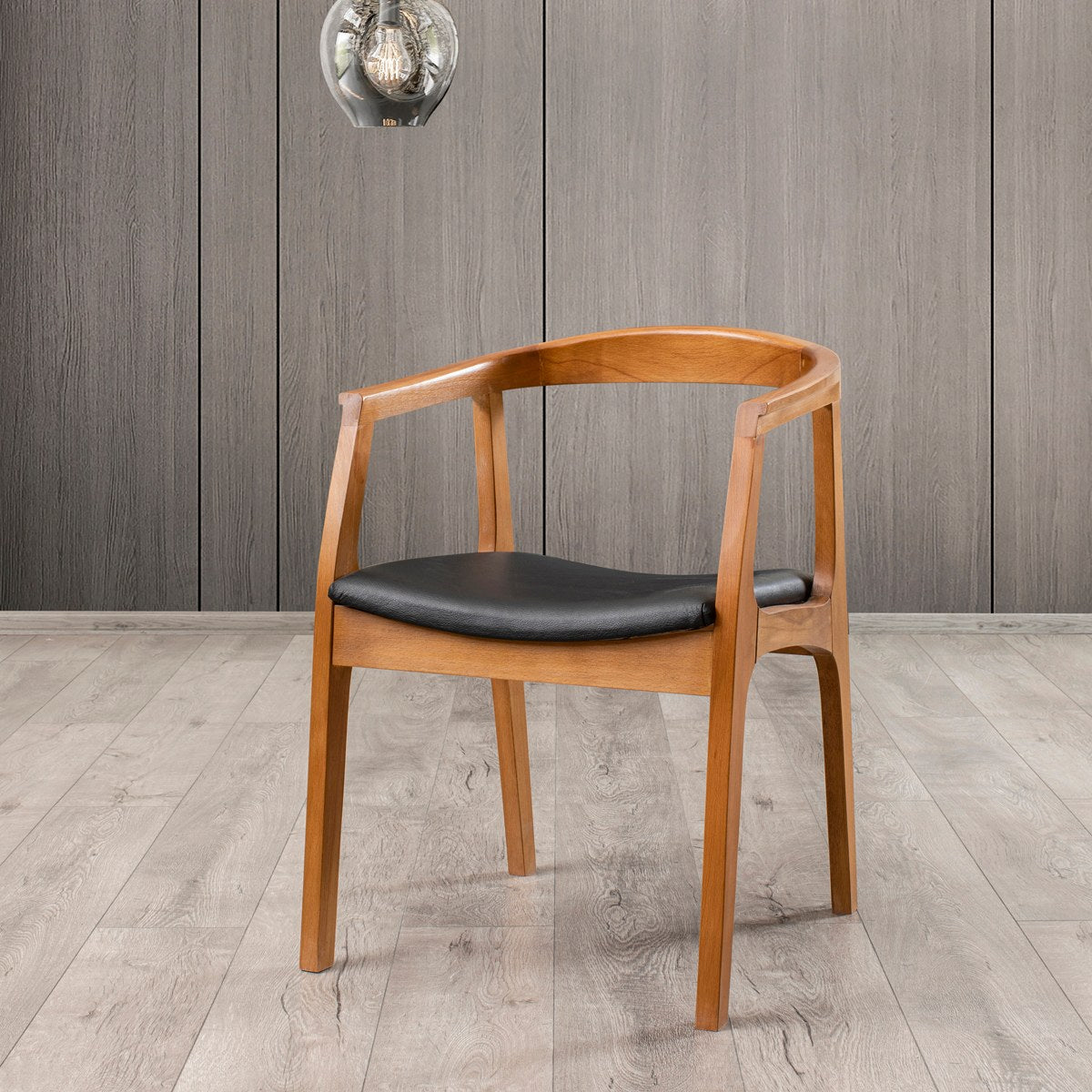 Καρέκλα Frangokastello Καρυδί - Μαύρο 50x53x70 εκ.