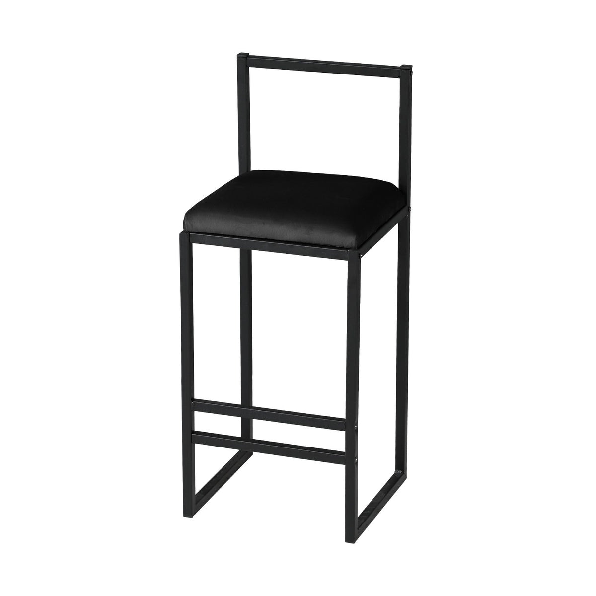 Σκαμπό Μπαρ Petalidi Μαύρο 35x35x84 εκ.