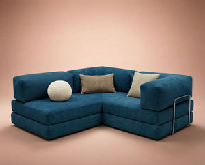 Γωνιακός Καναπές-Κρεβάτι Orestiada Indigo 300x100 εκ.