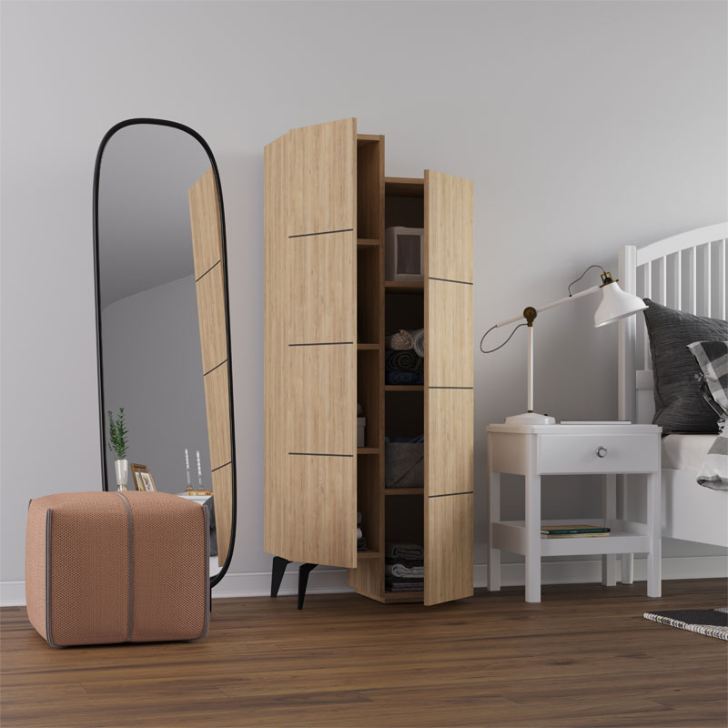 Στήλη Romane  φυσικό 62.2x37.4x155.4εκ - Image 3