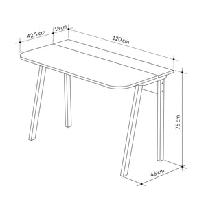 Γραφείο Malia  σε oak απόχρωση 120x60.5x75εκ - Pakobazaar