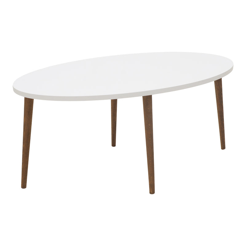 Τραπέζι σαλονιού Barton  λευκό-καφέ 90x45x40εκ - Pakobazaar