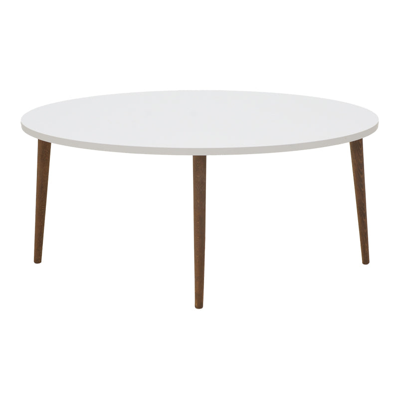 Τραπέζι σαλονιού Barton  λευκό-καφέ 90x45x40εκ - Pakobazaar