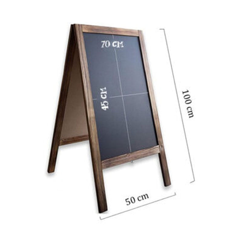 Stand μενού Felex  καρυδί-μαύρο 50x25x100εκ - Pakobazaar