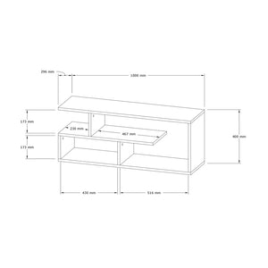 Έπιπλο τηλεόρασης Waldo  λευκό μελαμίνης 100x29,5x40εκ - Image 4