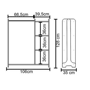 Έπιπλο εισόδου Renesme  ανοιχτό καρυδί 106x35x128εκ - Pakobazaar