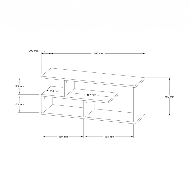 Έπιπλο τηλεόρασης Waldo  φυσικό μελαμίνης 100x29,5x40εκ - Image 4