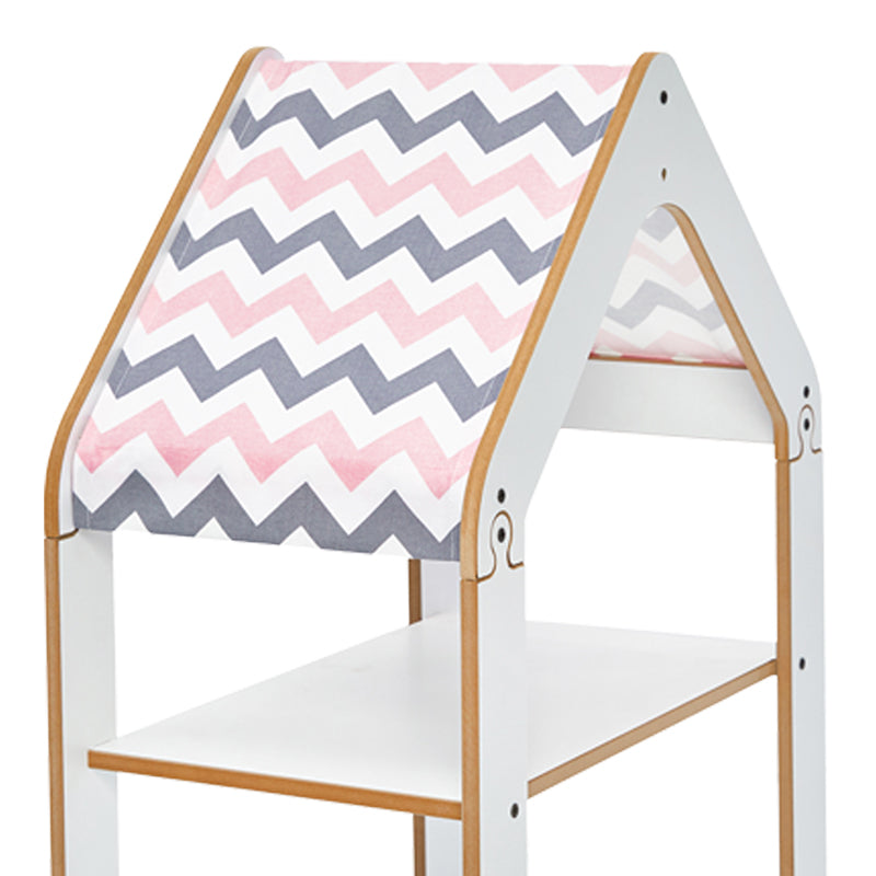 Ραφιέρα τ. Montessori Zoilen  λευκό-ροζ mdf 50x30x80εκ - Pakobazaar