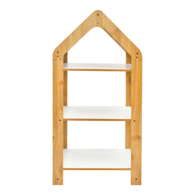 Ραφιέρα τ. Montessori Zoilen I  λευκό-φυσικό-μπλε mdf 50x30x100εκ - Image 2