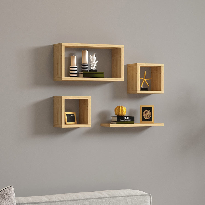 Ραφιέρα Babine  μελαμίνη σε oak απόχρωση 84x15x44εκ - Image 2
