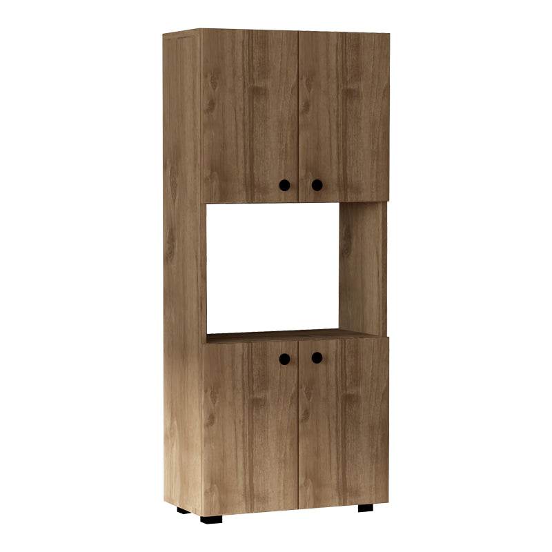Στήλη Guzel  σε καρυδί απόχρωση 60x31.4x140εκ - Pakobazaar