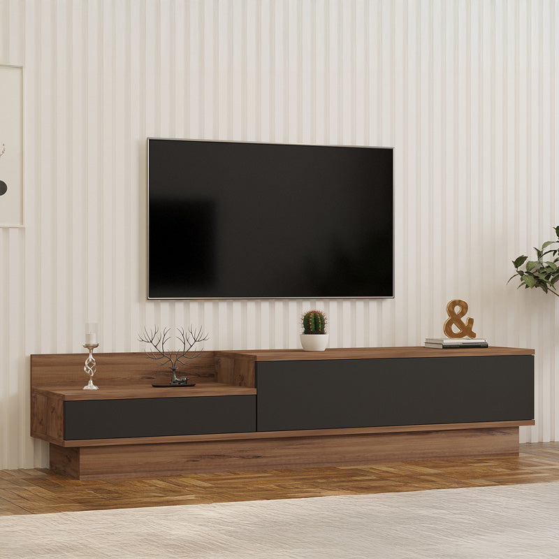 Έπιπλο τηλεόρασης Eclipse  σε sonoma-ανθρακί απόχρωση 160x35x35εκ - Pakobazaar