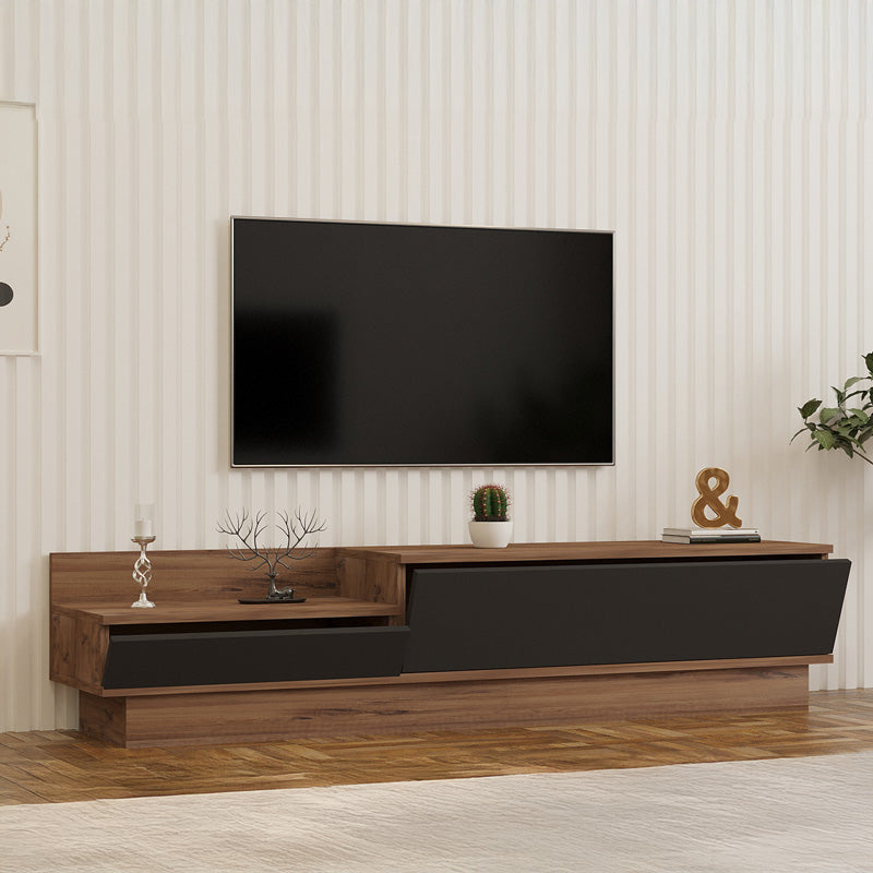 Έπιπλο τηλεόρασης Eclipse  σε sonoma-ανθρακί απόχρωση 160x35x35εκ - Pakobazaar