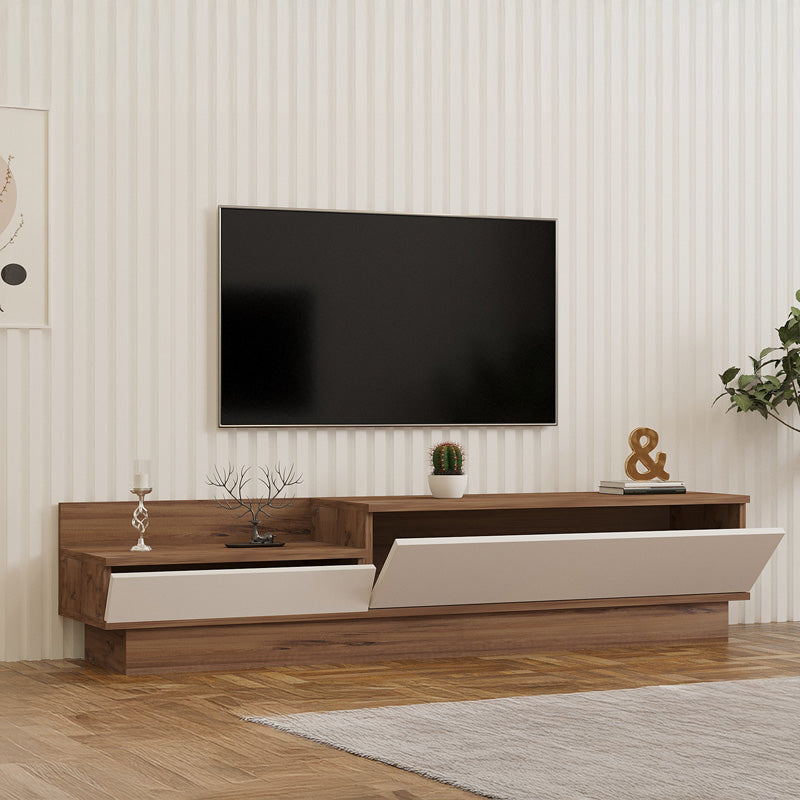 Έπιπλο τηλεόρασης Eclipse  σε κρεμ-oak απόχρωση 160x35x35εκ - Pakobazaar