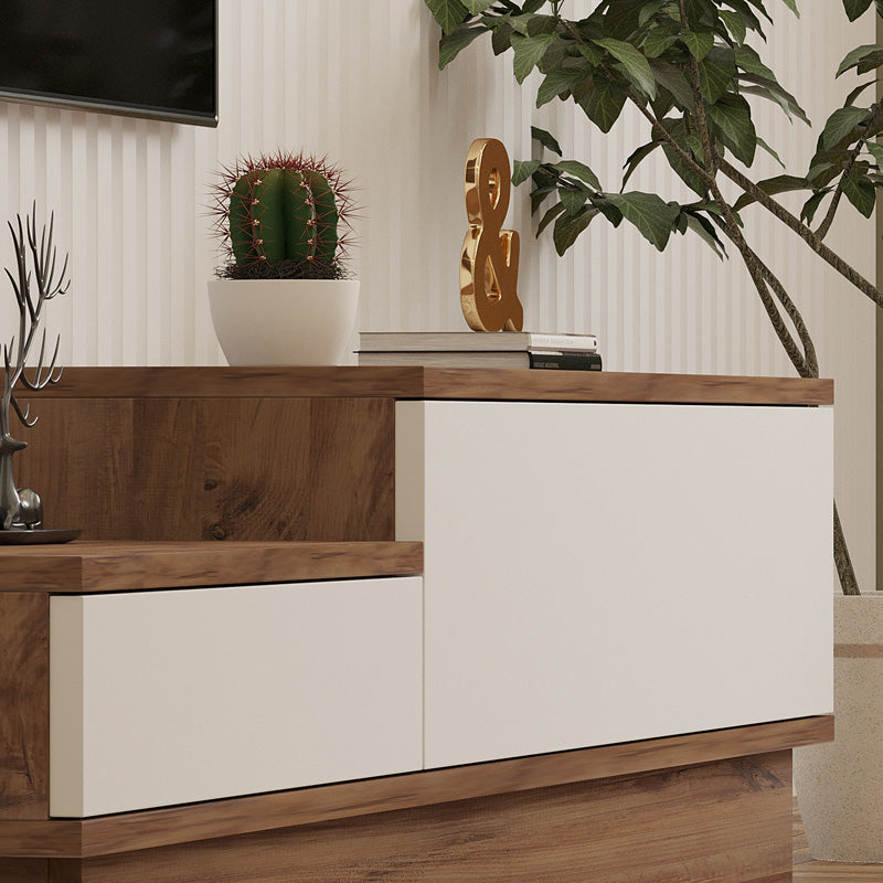 Έπιπλο τηλεόρασης Eclipse  σε κρεμ-oak απόχρωση 160x35x35εκ - Pakobazaar