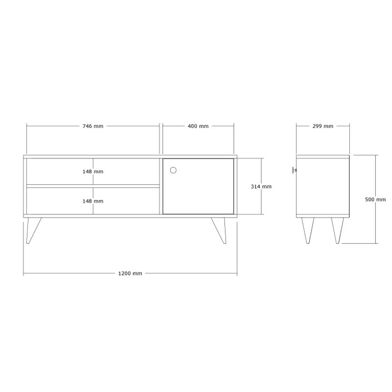 Έπιπλο τηλεόρασης Wison  σε sonoma απόχρωση 120x29x50εκ - Pakobazaar