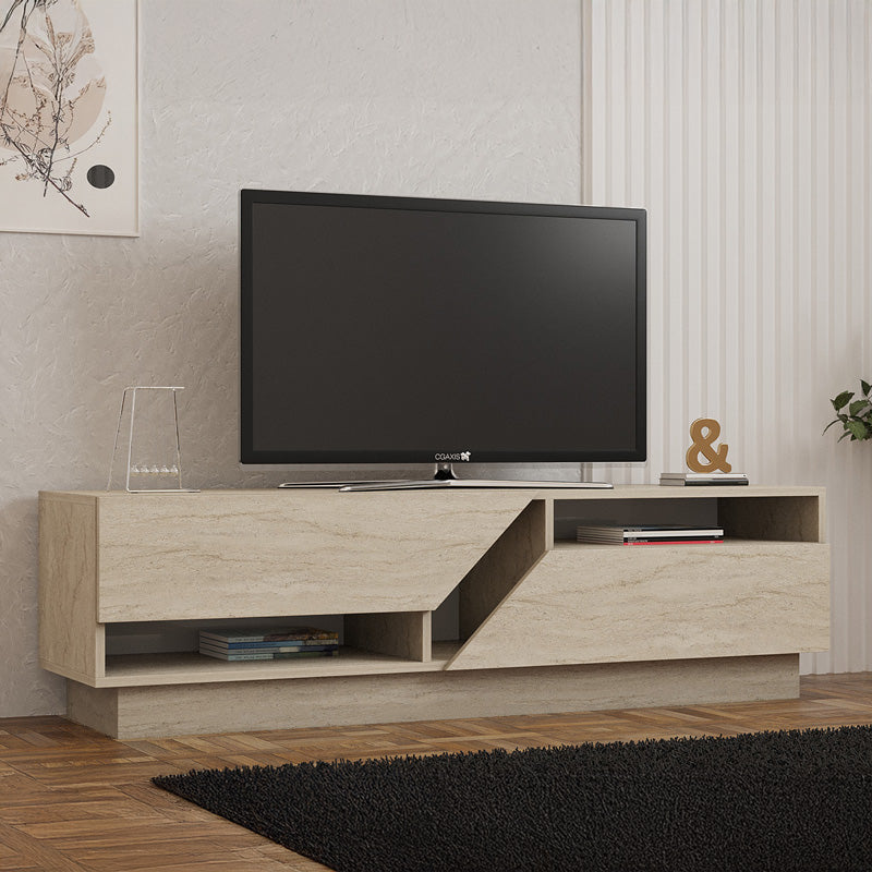 Έπιπλο τηλεόρασης Cogo  σε όψη τραβερτίνας 160x40x45εκ - Pakobazaar