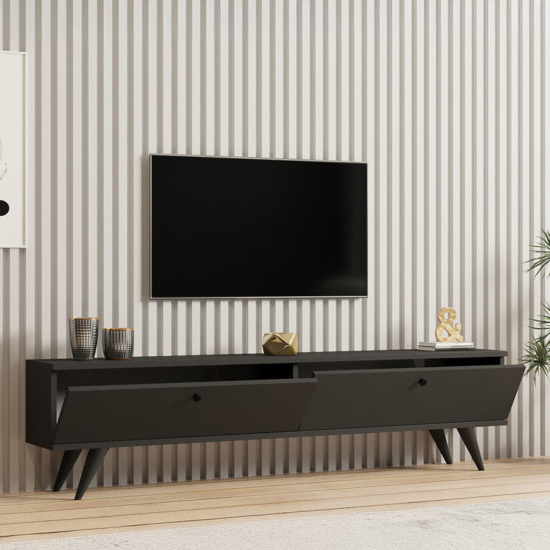 Έπιπλο τηλεόρασης Jate  σε ανθρακί απόχρωση 160x25x40εκ - Pakobazaar
