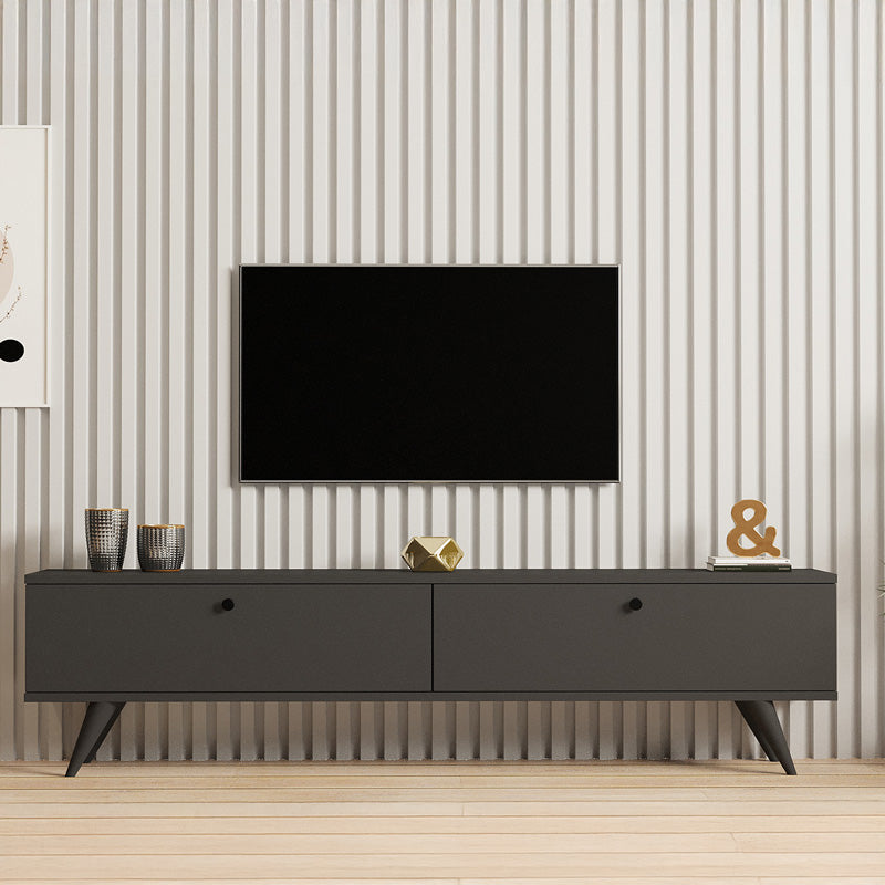 Έπιπλο τηλεόρασης Jate  σε ανθρακί απόχρωση 160x25x40εκ - Pakobazaar