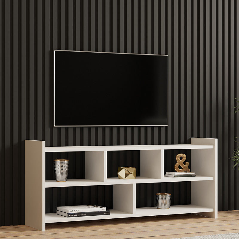 Έπιπλο τηλεόρασης Kapri  σε λευκή απόχρωση 120x28x55εκ - Pakobazaar