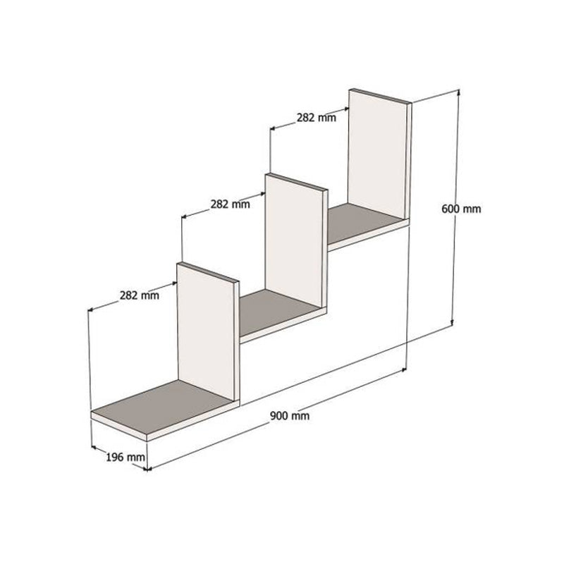 Ραφιέρα τοίχου Mauer  σε ανθρακί απόχρωση 90x19,6x60εκ - Pakobazaar
