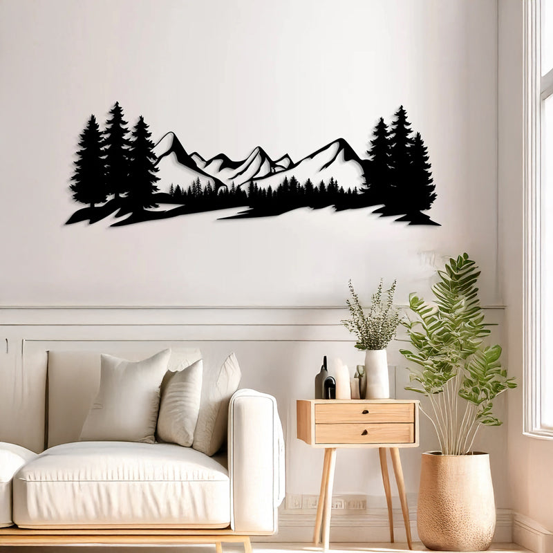 Διακοσμητικό τοίχου Mounde pakooworld μαύρο μεταλλικό 60x1,5x20εκ - Pakobazaar