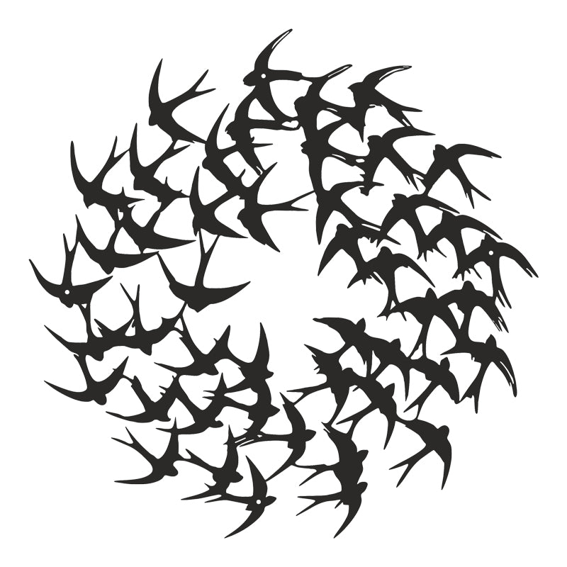 Διακοσμητικό τοίχου Swarm pakooworld μαύρο μεταλλικό Φ50x1,5εκ - Pakobazaar
