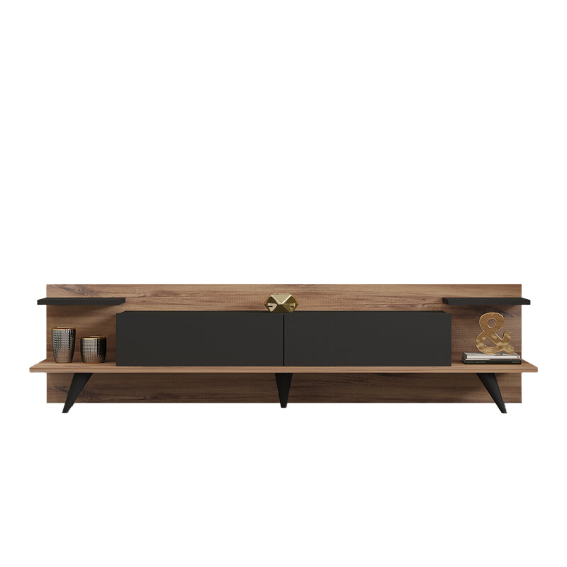 Έπιπλο τηλεόρασης Astry  καρυδί με ανθρακί 180x36,8x45εκ - Pakobazaar