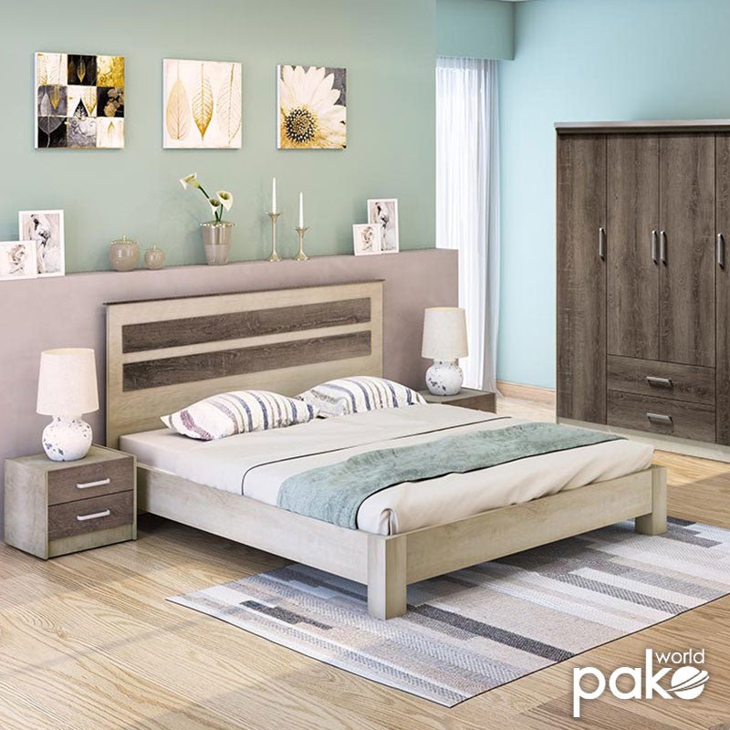 Κρεβάτι διπλό OLYMPUS  σε χρώμα castillo-toro 160x200εκ - Pakobazaar