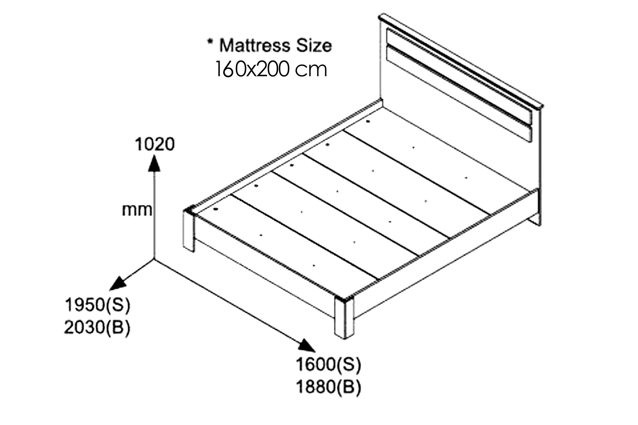 Κρεβάτι διπλό OLYMPUS  σε χρώμα castillo-toro 160x200εκ - Pakobazaar