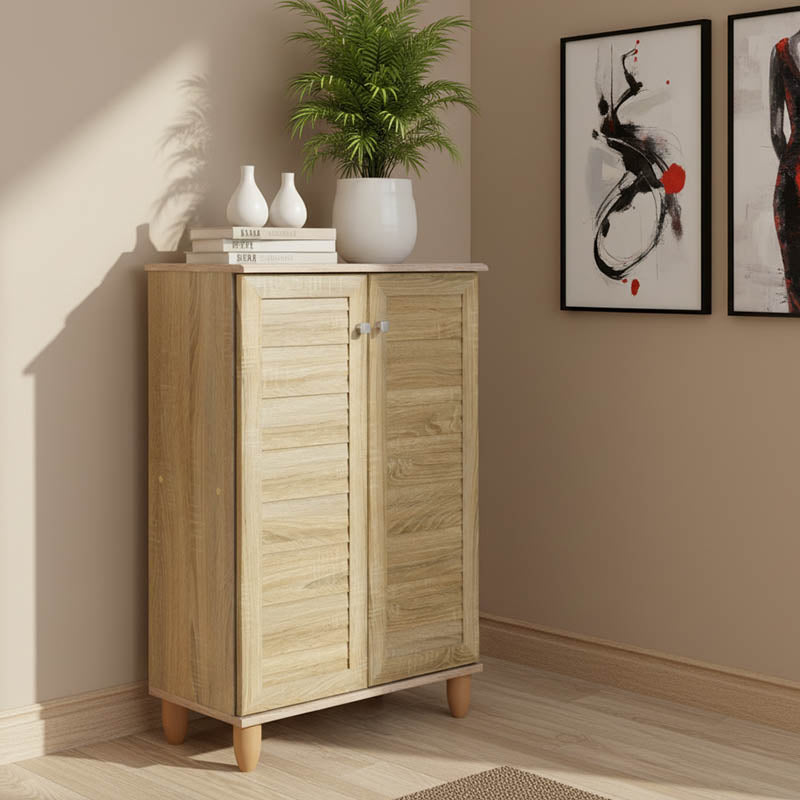 Παπουτσοθήκη-ντουλάπι SANTO  10 ζεύγων χρώμα sonoma 60x34,5x91,5εκ - Image 1