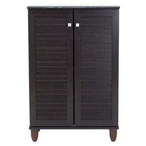 Παπουτσοθήκη-ντουλάπι SANTO  10 ζεύγων χρώμα wenge 60x34,5x91,5εκ - Pakobazaar