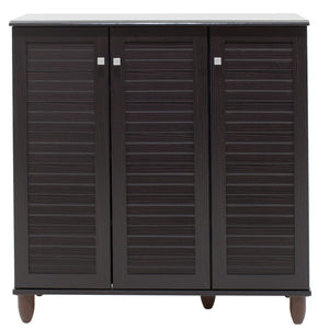 Παπουτσοθήκη-ντουλάπι SANTO  16 ζεύγων χρώμα wenge 89,5x34,5x91,5εκ - Pakobazaar