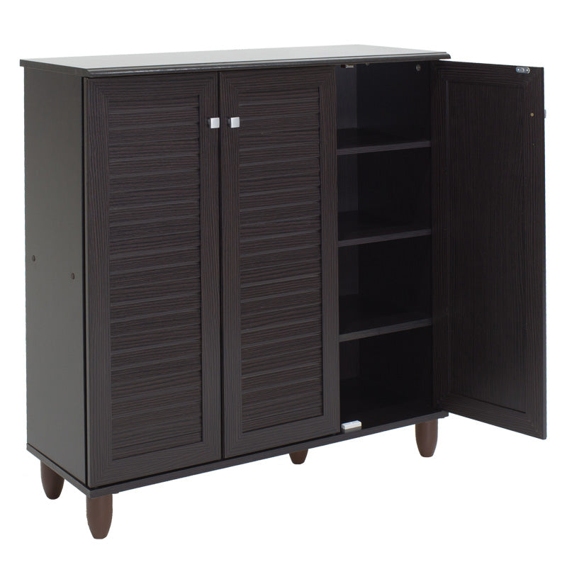 Παπουτσοθήκη-ντουλάπι SANTO  16 ζεύγων χρώμα wenge 89,5x34,5x91,5εκ - Pakobazaar