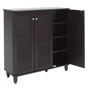 Παπουτσοθήκη-ντουλάπι SANTO  16 ζεύγων χρώμα wenge 89,5x34,5x91,5εκ - Pakobazaar