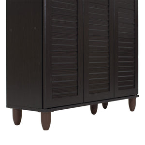 Παπουτσοθήκη-ντουλάπι SANTO  16 ζεύγων χρώμα wenge 89,5x34,5x91,5εκ - Pakobazaar