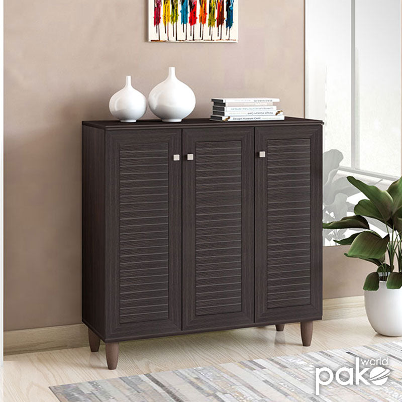 Παπουτσοθήκη-ντουλάπι SANTO  16 ζεύγων χρώμα wenge 89,5x34,5x91,5εκ - Pakobazaar
