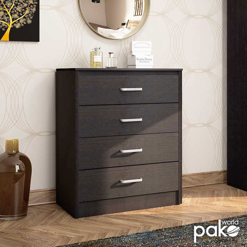 Συρταριέρα OLYMPUS  με 4 συρτάρια χρώμα wenge 80x40x95εκ - Pakobazaar