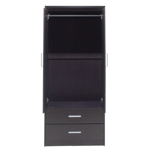 Ντουλάπα ρούχων δίφυλλη OLYMPUS  χρώμα wenge 81x57x183εκ