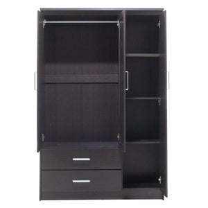 Ντουλάπα ρούχων τρίφυλλη OLYMPUS  χρώμα wenge 120x57x183εκ - Pakobazaar