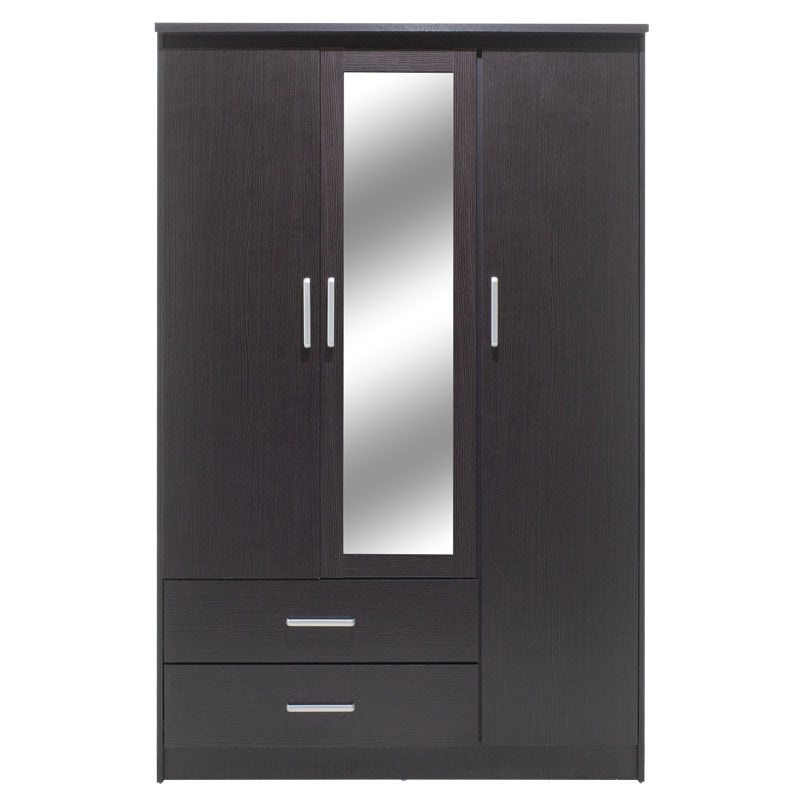 Ντουλάπα ρούχων τρίφυλλη OLYMPUS  χρώμα wenge 120x57x183εκ - Pakobazaar