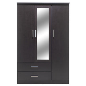 Ντουλάπα ρούχων τρίφυλλη OLYMPUS  χρώμα wenge 120x57x183εκ - Pakobazaar
