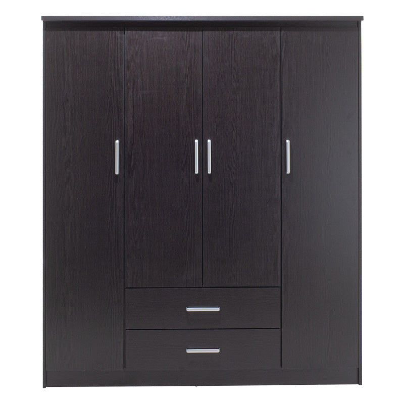 Ντουλάπα ρούχων τετράφυλλη OLYMPUS  χρώμα wenge 159x57x183εκ - Pakobazaar