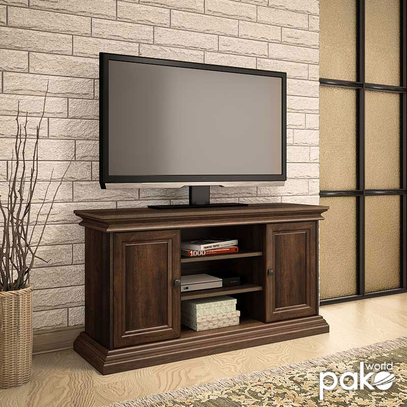 Έπιπλο τηλεόρασης Mozart  χρώμα καρυδί 121x40x65εκ - Pakobazaar