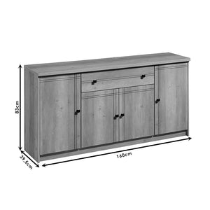Μπουφές Libby  oak 160x39.5x83εκ - Image 4