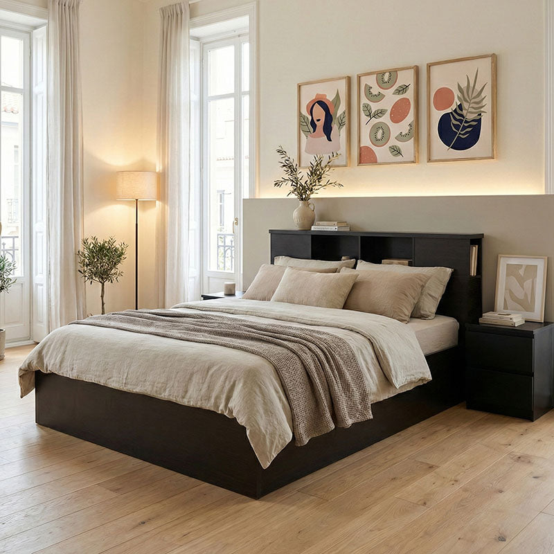 Κρεβάτι OLYMPUS  σε χρώμα wenge 140x200εκ - Pakobazaar